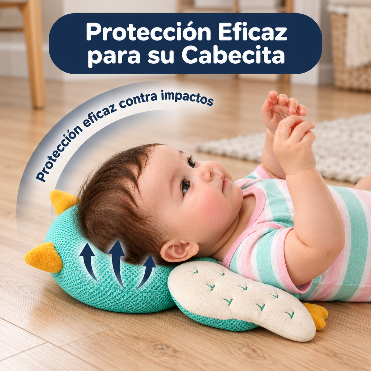 Mochila protectora de cabeza para bebé